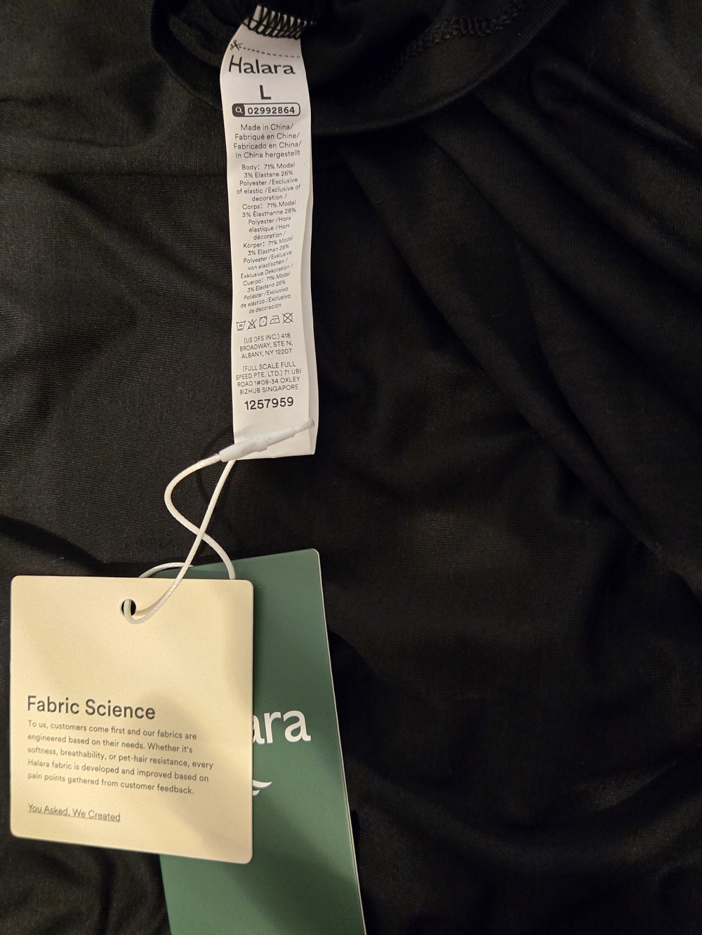 SOLD - NWT Halara Black Ruched Mini Dress | Soft Modal Blend | Size Large - Picture 6 of 8